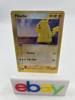 Pikachu 72/100 EX Sandstorm Pokemon Card Reverse Holo Foil Rare DAMAGED - Image 1