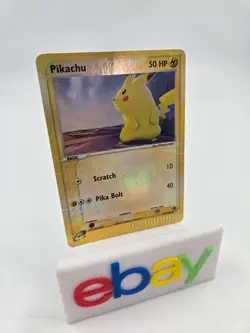 Pikachu 72/100 EX Sandstorm Pokemon Card Reverse Holo Foil Rare DAMAGED - Image 2