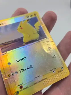 Pikachu 72/100 EX Sandstorm Pokemon Card Reverse Holo Foil Rare DAMAGED - Image 4