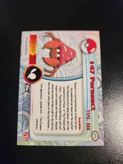 Pokemon Topps TV Animation #47 Parasect Holo Foil Card - Image 2
