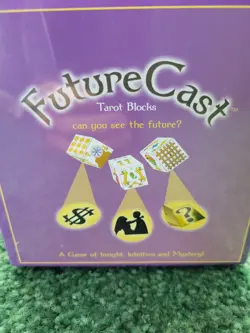 Future Cast Tarot Card Dice Blocks Game Divination Fortune Telling 2004 Sealed - Image 2