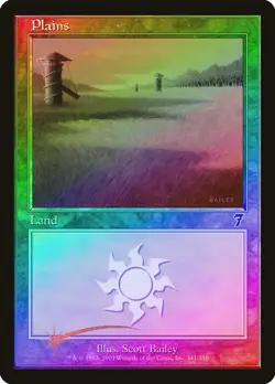 Plains (341) FOIL 7th Edition PLD Basic Land MAGIC GATHERING CARD ABUGames - Image 1