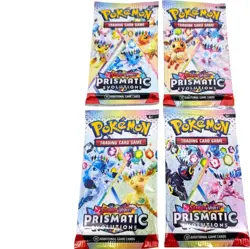 4x Pokemon Bundle Prismatic Evolutions Booster Pack Card Lot x4 New Sealed Tcg - Image 3