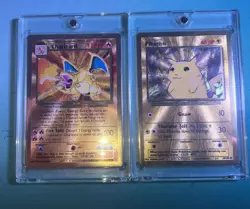 Charizard and Pikachu Metal Card Celebrations 25 Anniversary Series - Image 1