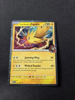 Pokemon Card Team Rocket's Zapdos 070/182 Cosmos Holo - Near Mint - Image 1
