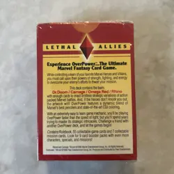 Marvel Over Power Game Lethal Allies 1995 Collectible Playing Cards Sealed Box! - Image 2