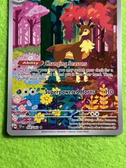 Pokemon TCG Sawsbuck Card Temporal Forces 166/162 Illustration Rare - Image 3