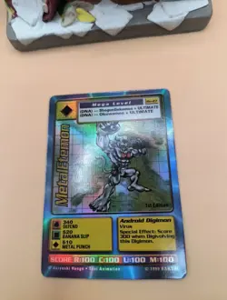 Bandai Digimon Trading Card Series 1 MetalEtemon Bo-27 Holo 1st Edition - Image 2