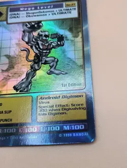 Bandai Digimon Trading Card Series 1 MetalEtemon Bo-27 Holo 1st Edition - Image 5