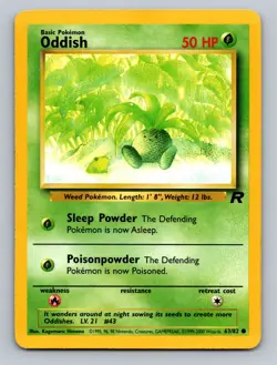 ODDISH - 63/82 - Team Rocket - Pokemon Card - LP - Image 1