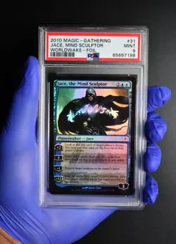 MTG 2010 WORLDWAKE Jace, the Mind Sculptor FOIL MINT PSA 9 - Image 1
