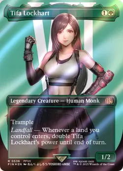 Tifa Lockhart (Borderless SURGE FOIL)- NM - Magic the Gathering (MTG) - FIN #536 - Image 1