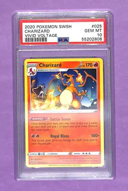 Charizard 025/185 Vivid Voltage Non-Holo Rare Pokemon PSA 10 Gem Mint - Image 1