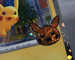 Pokemon TCG Halloween ToT Pikachu Cosmos Holo w/Swirls 018/091 Near Mint - Image 3