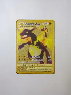 [METAL] Charizard VMAX Gold Metal Rare Card | Pokemon - Image 1
