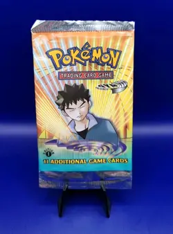 Pokemon Gym Heroes 1st Edition EMPTY Booster Pack Brock Vintage WOTC TCG 1999 - Image 1