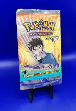 Pokemon Gym Heroes 1st Edition EMPTY Booster Pack Brock Vintage WOTC TCG 1999 - Image 2