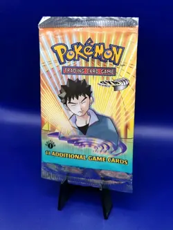 Pokemon Gym Heroes 1st Edition EMPTY Booster Pack Brock Vintage WOTC TCG 1999 - Image 3