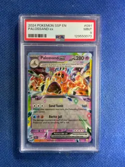 2024 POKEMON SSP EN-SURGING SPARKS #091 PALOSSAND EX PSA 9 - Image 1