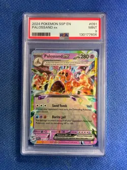 2024 POKEMON SSP EN-SURGING SPARKS #091 PALOSSAND EX PSA 9 - Image 1