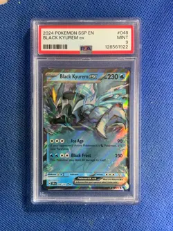2024 POKEMON SSP EN-SURGING SPARKS #048 BLACK KYUREM EX PSA 9 - Image 1