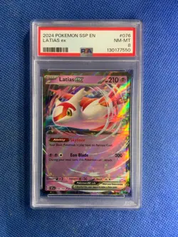 2024 POKEMON SSP EN #076 LATIAS EX PSA 8 LOW POP SURGING SPARKS #76 - Image 1