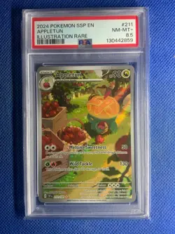 Pokemon 2024 SV Surging Sparks SSP en Appletun #211/191 Psa 8.5 - Image 1