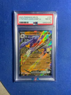 2025 POKEMON DRI EN-DESTINED RIVALS #104 CYNTHIA'S GARCHOMP EX PSA 8 - Image 1