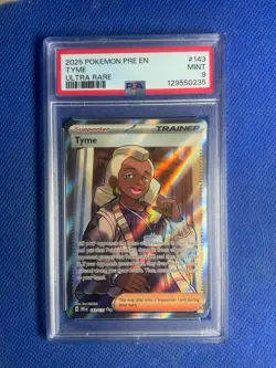 2025 POKEMON PRE EN-PRISMATIC EVOLUTIONS ULTRA RARE #143 TYME PSA 9 - Image 1