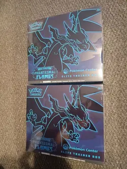 Phantasmal Flames Pokemon Center Elite Trainer Box X2 New Sealed - Image 1