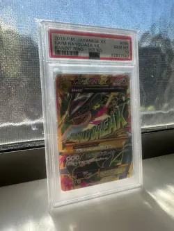 2015 POKEMON JPN XY BANDIT RING 1ST ED #095 FULL ART/M RAYQUAZA EX PSA 10 - Image 1