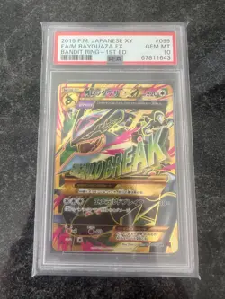 2015 POKEMON JPN XY BANDIT RING 1ST ED #095 FULL ART/M RAYQUAZA EX PSA 10 - Image 3