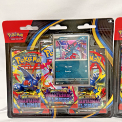 Pokemon Mega Evolution Phantasmal Flames 3Pk Blister LOT Sneasel & Weaville NEW - Image 2