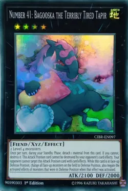 CIBR-EN097 NUMBER 41: BAGOOSKA THE TERRIBLY TIRED TAPIR SUPER RARE 1ST ED YuGiOh - Image 1
