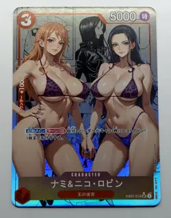 Nico Robin Nami One Piece CARTE ACG Goddess Story Anime Waifu Holo Foil Card - Image 1