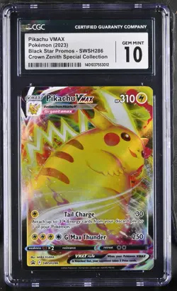 Pikachu VMAX SWSH286 Crown Zenith Promo CGC 10 Gem Mint Pokemon Card 2023 - Image 1