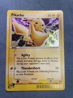 Pokemon Pikachu TCG Black Star Promo Holo Card #012 E-reader LP/MP - Image 1