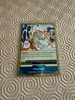 OP01-086 Overheat Rare English One Piece TCG Card Romance Dawn MINT - Image 1
