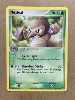 Nuzleaf 43/107 EX Deoxys - Uncommon Pokemon Card - NM/Mint - Image 1