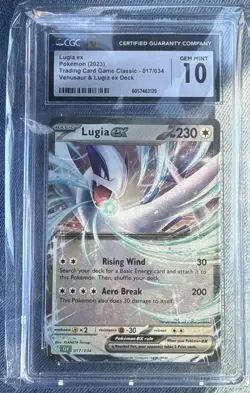 CGC 10 GEM MINT Lugia Ex 017/034 HOLO RARE Classic Collection Pokemon Card - Image 1