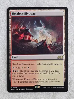MTG Restless Bivouac - Wilds of Eldraine (WOE) #257 Magic Card Rare NM - Image 1