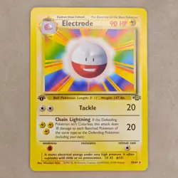 Pokemon ELECTRODE (Misprint/Error) Card JUNGLE Set 18/64 RARE 1st Edition MP - Image 1