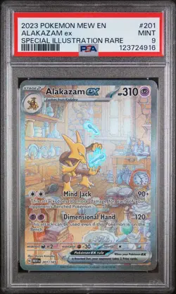 Alakazam ex SIR - 201/165 - S&V 151 Full Art Pokemon Card - PSA 9 - Image 1