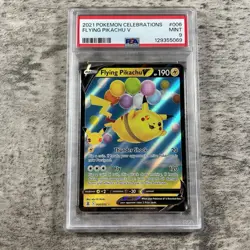 Pokemon TCG Flying Pikachu v Holo Ultra Rare Card 006/025 Celebrations PSA 9 - Image 1
