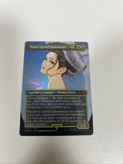MTG magic cards Yuna Grand Summoner borderless commander holiday Foil promo FFX - Image 1