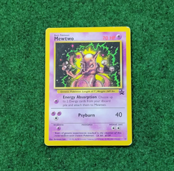 Pokemon Mewtwo 14 Black Star Promo Card Vintage 2000 - Image 1