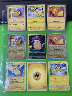 Pokemon Binder Collection Pikachu Cards XY Sun & Moon Scarlet Violet EXC - Image 1