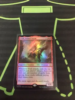 MTG Magic The Gathering Etali, Primal Storm Foil FDN Rare Dinosaur Red Commander - Image 1