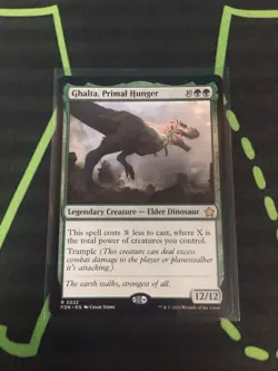 MTG Magic The Gathering Ghalta, Primal Hunger FDN Rare Dinosaur Commander - Image 1