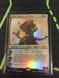 MTG Magic The Gathering Ajani, Mentor Of Heroes Foil Promo Planeswalker - Image 1